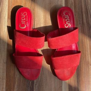 Circus By Sam Edelman Red Double Strap Sandals
